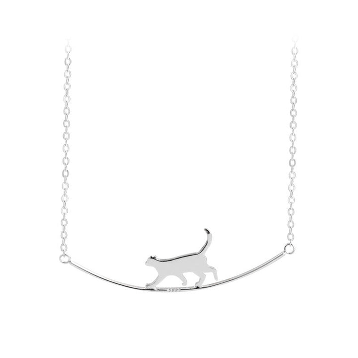 Climbing Cat – Silver Necklace