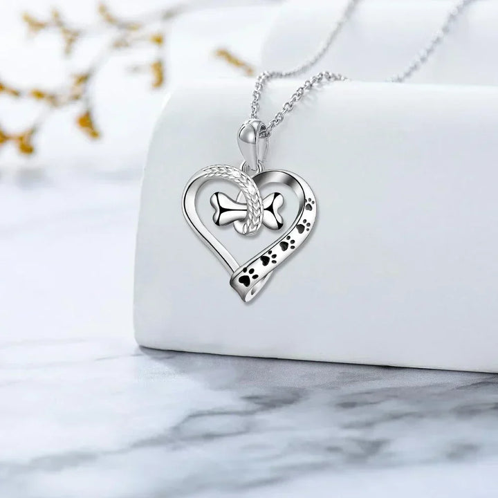 Jewelry Set with Dog Paw, Heart & Bone – 2-Piece Set